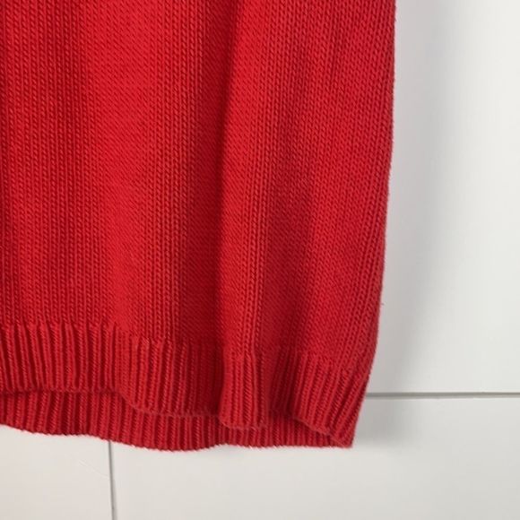 GAP Women Short Sleeve Red Knit Sweater Size M - Picture 6 of 8